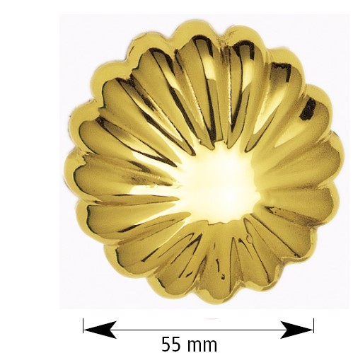 Messing poliert T�rknopf 02.24.0051 Lochteil