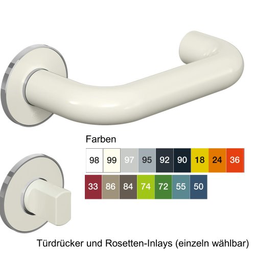 HEWI 111PCIX01230 99 bicolor WC Zimmergarnitur Edelstahl matt