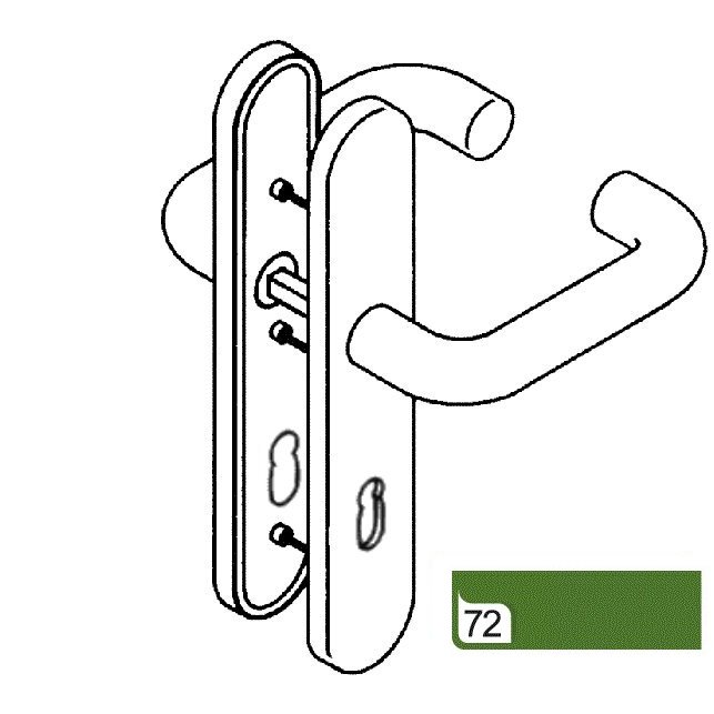 HEWI 111R01.270 BB Zimmergarnitur 111.23R / 235.23R (72) maigrün