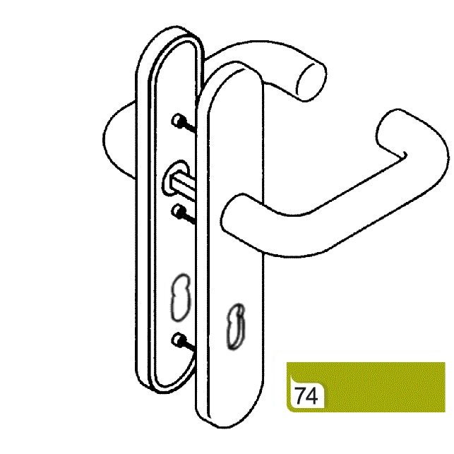 HEWI 111R01.270 BB Zimmergarnitur 111.23R / 235.23R (74) apfelgrn