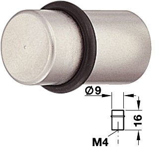 Messing Möbelknopf HE136.24 vernickelt matt 9x16mm