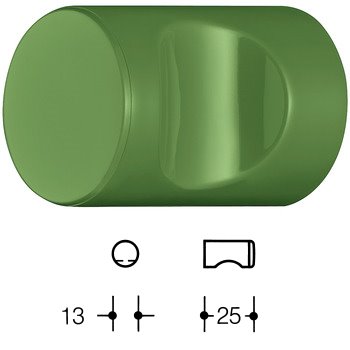 HEWI 557.13 M�belknopf/Haken f�r BA3 �13mm 72 maigr�n