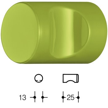 HEWI 557.13 M�belknopf/Haken f�r BA3 �13mm 74 apfelgr�n