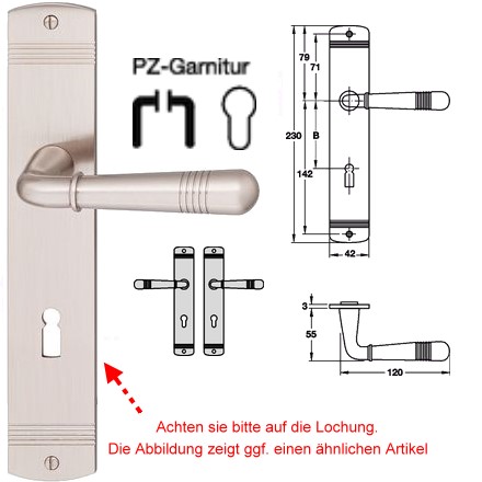 Jado Montparnasse S 416/354 PZ Schildgarnitur Messing vernickelt matt