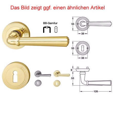 Jado Escalier R 900/993 BB Rosettengarnitur Messing poliert