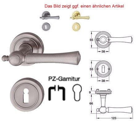 Jado Lighthouse 428/428 PZ Rosettengarnitur Messing vernickelt antik