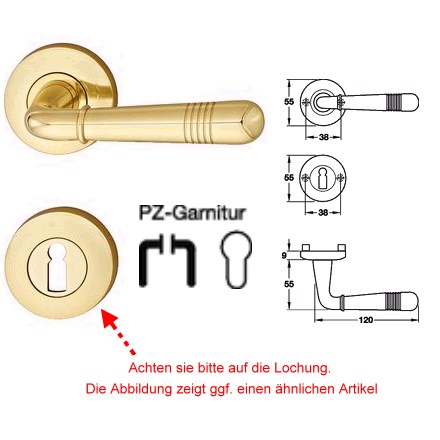 Jado Montparnasse R 416/391 PZ Rosettengarnitur Messing poliert