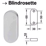Blindrosette PDH 5 für Rohrrahmen Türen