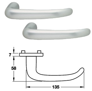FSB 1023 T�rdr�cker in Aluminium silberfarben Paar