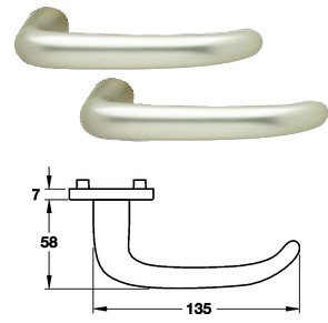 FSB 1023 T�rdr�cker in Aluminium neusilberfarben Paar