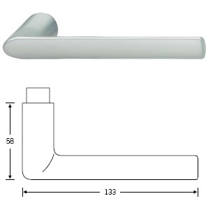 FSB 1025 T�rdr�cker links in Aluminium silberfarben Lochteil