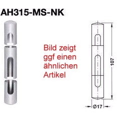 Anuba Zierhülsen AH315 MS NK Messing für Türbänder Ø 15 mm, Messing poliert