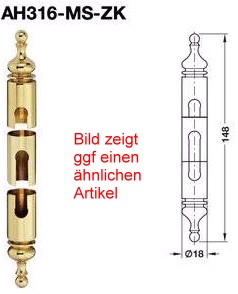 Anuba Zierhlsen AH316 MS ZK Messing fr Trbnder  16 mm, Messing poliert
