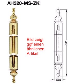 Anuba Zierhülsen AH320 MS ZK Messing für Türbänder Ø 20 mm, poliert