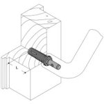 Befestigungsart BA5.1 einseitig gerade Türstärke > 50 mm