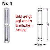 Simonswerk Zierhülse Nr: 4 Aluminium für Türbänder Ø 15 mm, ALU neusilberfarben